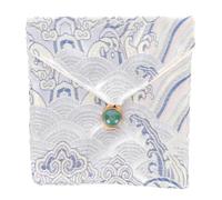 FRCOLOR Pochette à Bijoux Brodée en Coton Lin, Double Couche Cordon Coulissant, Paquet de Rangement Multi-usage pour Boucles D’oreilles et Colliers, Motif Dragon Argenté, pour Voyage