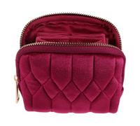 FRCOLOR Pochette à Bijoux de Rangement, Étui à Bijoux en Flanelle, Fermeture Zippée Sécurisée, Multi-couches, Compartiments Multiples, pour Bagues et Boucles D'oreilles, Voyage