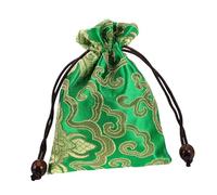 FRCOLOR Pochette à Bijoux Soie Brodée Chinoise Pochette de Rangement à Cordon Petite Pochette pour Accessoires et Objets Précieux