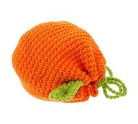 FRCOLOR Pochette à Monnaie en Crochet Tissé Orange Petit Porte-Monnaie Fait Main pour Pièces Paquet à Main Pratique Style Mignon Dimensions Compactes