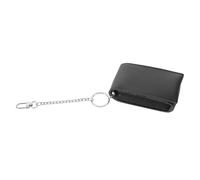 FRCOLOR Pochette à Rouge à Lèvres Noire en PU Résistant avec Miroir Intégré, Étui Compact de Voyage pour Cosmétiques, Organisateur Pratique et Protecteur pour Rouges à Lèvres et Gloss
