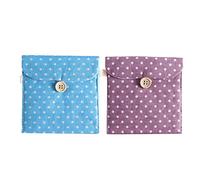 FRCOLOR Pochette Menstruelle Simple pour Femmes Et Filles Porte-Serviette Hygiénique Étui Secret à Motifs Rond