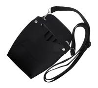 FRCOLOR Pochette Noire avec Ceinture Sac de Rangement Portable pour Ciseaux et Peigne Organisateur pour Outils de Coiffure