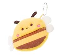 FRCOLOR Pochette Peluche Abeille Porte-Monnaie Mignon Porte-clés Animal Tout Doux Mini Porte-Monnaie Animal Sac à Dos Abeille pour Garçon Fille