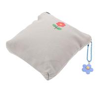 FRCOLOR Pochette pour Serviette Hygiénique en Tissu Léger Gris Clair, Paquet Menstruel Pratique et Ultra-Mince, Porte-Monnaie Adorable 1 Pièce, Rangement Intime pour