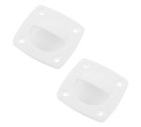 FRCOLOR Poignée de Tirage Affleurante en Nylon Blanc pour Trappe de Bateau, Solide et Élégante, pour Portes de Cabine et Placards Nautiques