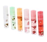 FRCOLOR Pommade à Lèvres Transparente Hydratante 6 Pièces, Protecteurs de Lèvres Portables en Plastique et Liquide, Présent pour Femmes en Hiver