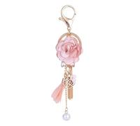 FRCOLOR Porte-clés créatif en forme de fleur pour sacs et clés de voiture - Accessoires décoratifs pour femme - Pour toutes les occasions - Rose