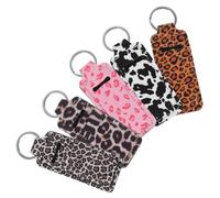 FRCOLOR Porte-Clés Porte à en Néoprène Lot de 5 Organisateur de Maquillage Compact et Pratique pour Femmes Sorties Design