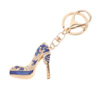 FRCOLOR Porte-clés Talons Hauts En Alliage Finition Bleu Roi, Pendentif Paquet à Main Élégant, Accessoire Suspendu Pour Clés De Voiture Femmes, Décoration Accrocheuse Et Légère