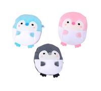 FRCOLOR Porte- en Peluche Anime Lot de 3 Paquet à Compact Couleurs Variées pour Pochette de Rangement pour Voyage