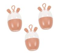 FRCOLOR Porte-éponge à Maquillage Lot De 3 Pièces Petit Format Couvercle, Récipient à Éponge Réutilisable Rose De Lapin, Rangement Protecteur Pratique pour Voyage