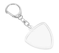 FRCOLOR Porte-médiators Plastique avec Étui Transparent et Anneau Porte-clés pour Accessoires de Guitare Acoustique et Électrique