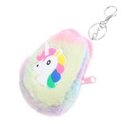 FRCOLOR Porte-Monnaie Licorne Flou comme Filles Rapide Changer de Portefeuille pour Les Femmes Porte-Monnaie en Peluche Pochette de Caisse Petite Pochette Polyester