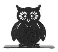 FRCOLOR Porte-serviettes de Table Noir en Fer Forme Chouette, Design Moderne et Élégant, Résistant à L'usure Quotidienne, Cuisine et Dîner
