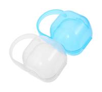 FRCOLOR Porte-Tétine Portable 2Pcs pour Bébé Étui à Tétine Anti-Poussière Contenant à Tétine en PP Sûr Accessoire de Voyage Pratique Boîte de Rangement Compacte