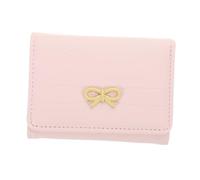 FRCOLOR Portefeuille Femme Coréen Rose Porte Mini Compact Multicartes Grand Capacité Style Minimaliste Chic pour Shopping et Voyage