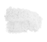 FRCOLOR Postiche de Juge Bou Blanche en Fibre Chimique, Facile à Porter et Pratique, pour Événements Formels et Bals Costumés Professionnels