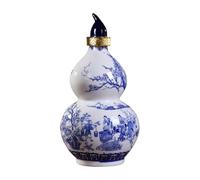 FRCOLOR Pot à Vin en Céramique 2 litres, Bouteille Gourde Étanche Fermeture Hermétique, Taille 26 Cm X 13 Cm, Récipient Scellé pour Stockage D’Alcool Domestique, pour Bar et Maison