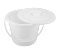 FRCOLOR Pot de Chambre Portable 3000 Ml en Plastique Blanc Épais avec Poignée et Couvercle Hermétique, Urinoir de Chevet Gradué pour Hommes et Femmes, Usage et Domicile, Aide Sanitaire