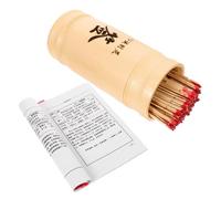 FRCOLOR Pot de Lot de Divination Bouddhiste Accessoire Vintage Seau en Bâtons de Fortune pour Temple et Réunions Jeu de Divination Chinois 1 Kit