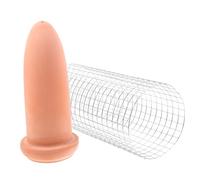 FRCOLOR Pottery Clay Cone Breeding Pot with Isolation Net Aquarium Ornament for Fish and Shrimp Spawning Natural Shelter and Easy Cleaning