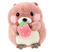 FRCOLOR Poupée en Peluche Marmotte Rose 30 CM Amusant Léger pour Garçon et Filles Présent D’Anniversaire Peluche Douce et Résistante pour Bébés et Tout-Petits
