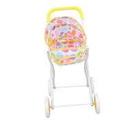 FRCOLOR Poussette Poupée Réaliste avec Grand Compartiment de Rangement Poignée Caoutchouc Souple pour Filles de Jeu Dimitation Anniversaire Noël