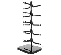 FRCOLOR Présentoir à Lunettes Noir Rotatif à 5 Niveaux Support de Rangement Multifonction pour Lunettes de Soleil Organisateur Compact pour Comptoirs et Commerces Support Affichage