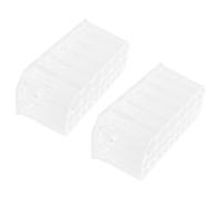 FRCOLOR Présentoir Acrylique 26 Compartiments pour Outils de Manucure, Lot de 2 Supports Porte-pinceaux Nail Art, Organiseur Compact et Portable pour Rangement Pinceaux Maquillage