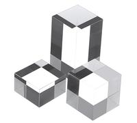 FRCOLOR Présentoirs Robustes En Blocs Acryliques 3 Pièces Supports Carrés Pour Bijoux Base Neutre
