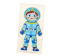 FRCOLOR Puzzle Bois Astronaute pour Garçon Fille Éducatif de Développement Cognitif pour Garçons et Filles de Ans Puzzle à Encastrement pour et Noël