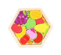 FRCOLOR Puzzle Bois Éducatif pour Tout Petits Ans Jeu de et Dassociation de Formes Sensoriel Déveil pour Activités Manuelles Garçon Fille