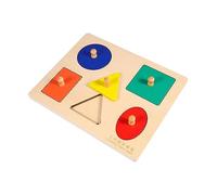 FRCOLOR Puzzle Bois Géométrique pour Garçon Fille Éducatif Montessori Forme à Encastrer Développement Motricité Fine et Coordination Œil Main pour Garçons et Filles