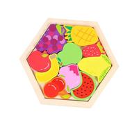 FRCOLOR Puzzle Bois pour Garçon Fille Éducatif de Reconnaissance des Formes Activité de Développement Cognitif pour Préscolaires Renforcez Les Liens Parent Garçon Fille