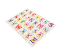 FRCOLOR Puzzle Éducatif Bois pour Garçon Fille Montessori pour Apprendre Espagnol Développer la Motricité Fine la Coordination Œil-Main Reconnaissance des Lettres