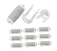 FRCOLOR Recharge 10 Pièces Têtes De Rouleau Pour Râpe Électrique Pieds, Grains Abrasifs, Outil Remplacement Callosités, Pour Pédicure Électrique Usage Domestique, Gris, Plastique Solide