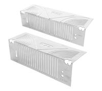 FRCOLOR Règle de Précision en Acier Inoxydable 2pcs, Équerre de Mesure Multi-angles pour Traçage D'arc et Construction, Outil Polyvalent pour Professionnels et Bricolage