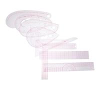 FRCOLOR Règles de Couture Transparentes en Plastique 9 Pièces - Kit Multifonction Règle Courbe Française Coupe Précise de Patrons, Outil de Mesure pour Vêtements Diy, Adapté Usage