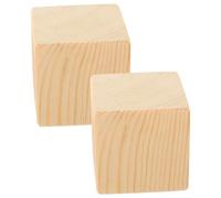 FRCOLOR Rehausses de lit Robustes en Bois Massif Lot de 2 5X5X5 CM Élévateurs Stables pour Chaise et Table pour Espace de Rangement sous Le lit
