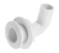 FRCOLOR Rejet D’eaux Usées de Navire Traversant la Coque 90° pour Yacht | ABS Blanc, Installation Simple et Entretien Facile, Usage Marin, Compatible Divers Bateaux Rapides