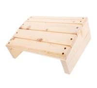 FRCOLOR Repose-Pieds Incliné en Bois Beige sous Bureau Ergonomique pour Bureau, Support Stable et Amélioration Santé Travail