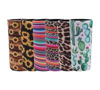 FRCOLOR Résistante à L'usure Lot de 6 Manchons en Néoprène pour Canettes de Bière 330ml pour Fêtes et Activités en Plein Air