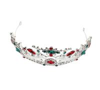 FRCOLOR Rhinestone Bridal Crown Christmas Snowflake Reindeer Tiara Lightweight Alloy Headpiece For Women Wedding Birthday Party Festive Hair Accessory