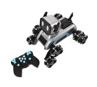 FRCOLOR Robot Chien Télécommandé Programmable Éducatif Interactif Transformable Compagnon Électrique Sécurisé pour Garçon Fille Apprentissage Stem Ludique