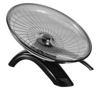 FRCOLOR Roue Silencieuse pour Hamster et Hérisson, Accessoire D’Exercice Noir, Taille Moyenne, Roue D’activité pour Chinchilla et Petits Rongeurs, Rotatif Adapté aux Petits Animaux