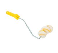 FRCOLOR Rouleau à Peinture Pour Tuyaux Et Surfaces Courbes Conformité Professionnelle Tête De Brosse Anti-perte De Poils 3 Roues Manche Adapté Pour Peinture Intérieure Et Rénovation