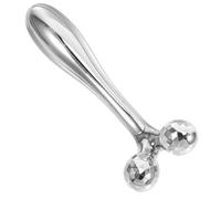 FRCOLOR Rouleau De Massage Facial Microcourant Taille Compacte Appareil De Sculpture Du Visage Pour Soin Anti-âge Peau Ferme Éclat Visage Portable Argenté