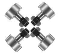 FRCOLOR Roulement à Aiguilles de Type Boulon, Palier Rigide en Acier, Lot de 4 Galets Suiveurs de Came pour Usages Industriels, Roulements de Guidage Résistants et Haute Précision,