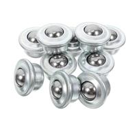 FRCOLOR Roulement à Billes pour Meubles et Appareils Électroménagers, 10 Roulettes Universelles en Acier au Carbone Cy-12h, Palier à Rouleaux Pivotant, Résistantes à L'usure, Convoyage